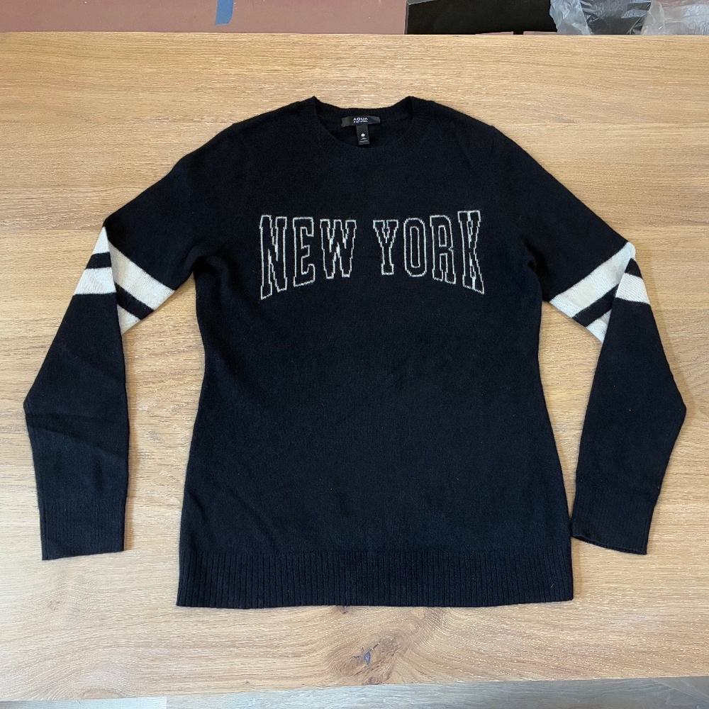 AQUA NEW YORK Cashmere Sweater Small - Picture 2 of 8